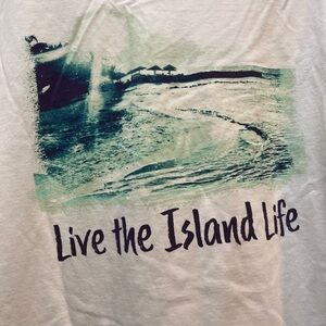 Tommy Bahama White Crewneck Tee with Subtle Logo